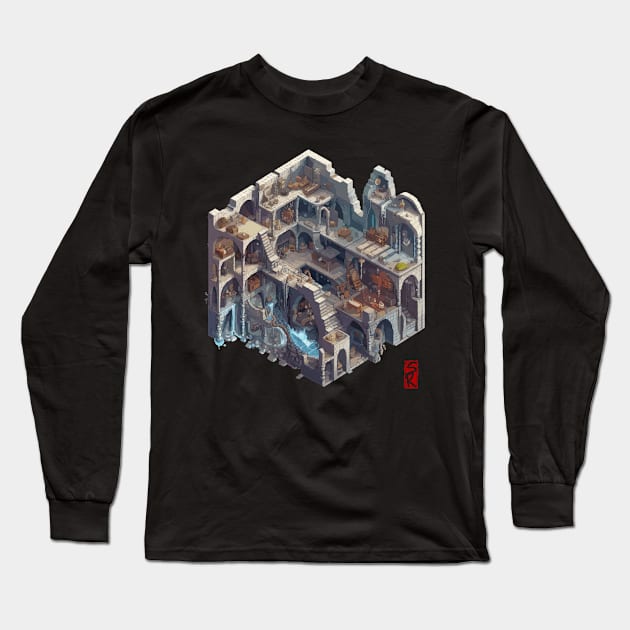 Isometric dungeons Long Sleeve T-Shirt by siriusreno